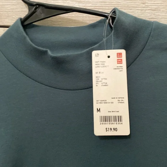 BRAND NEW teal turtleneck long sleeve - Picture 2 of 3